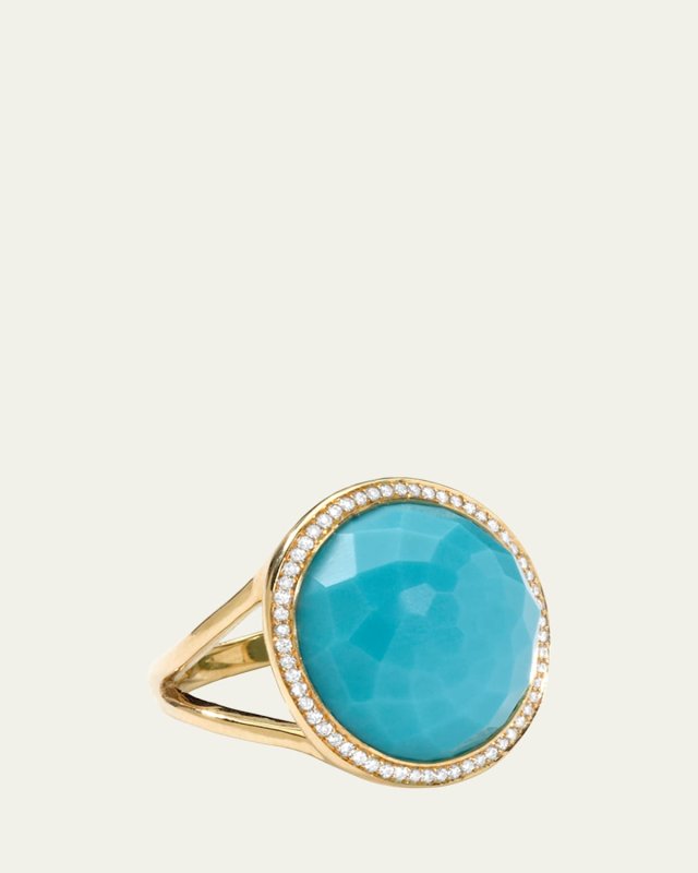 Medium Ring in 18K Gold with Diamonds